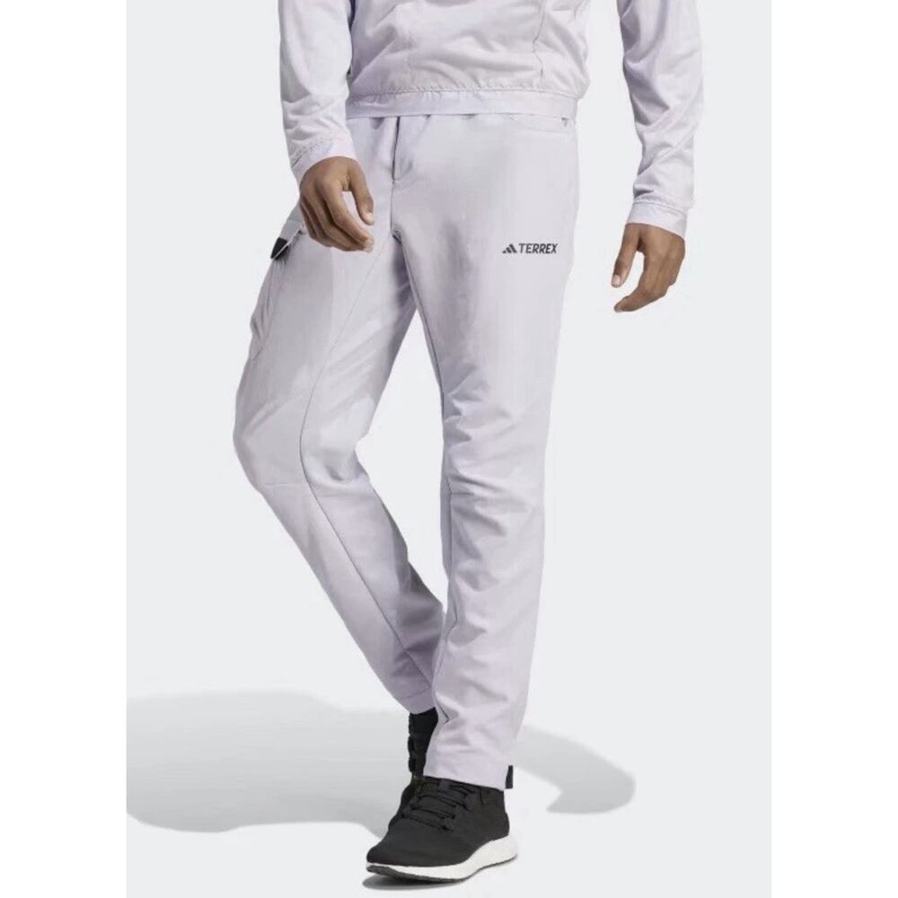 ADIDAS Terrex Made to BE Remade Hiking Pants Silver Dawn Mens 36 New Fast Ship